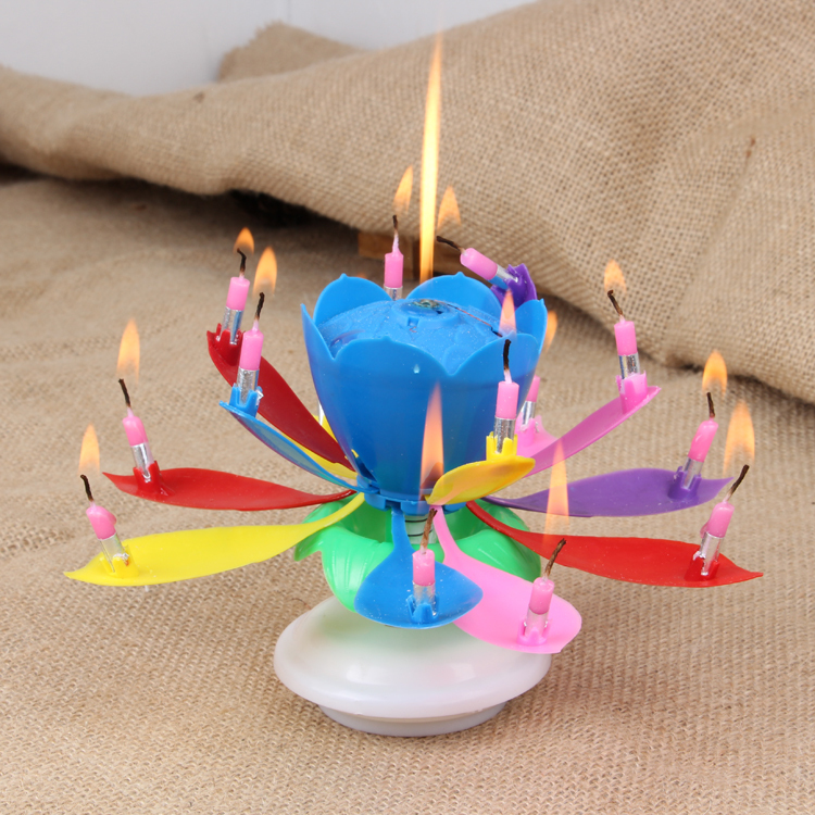   к ҽ  anniversaire  011  2015 Ƽ  к ͽ  к  /2015 Party birthday candle Lotus Music Candle scented candles velas decorativ